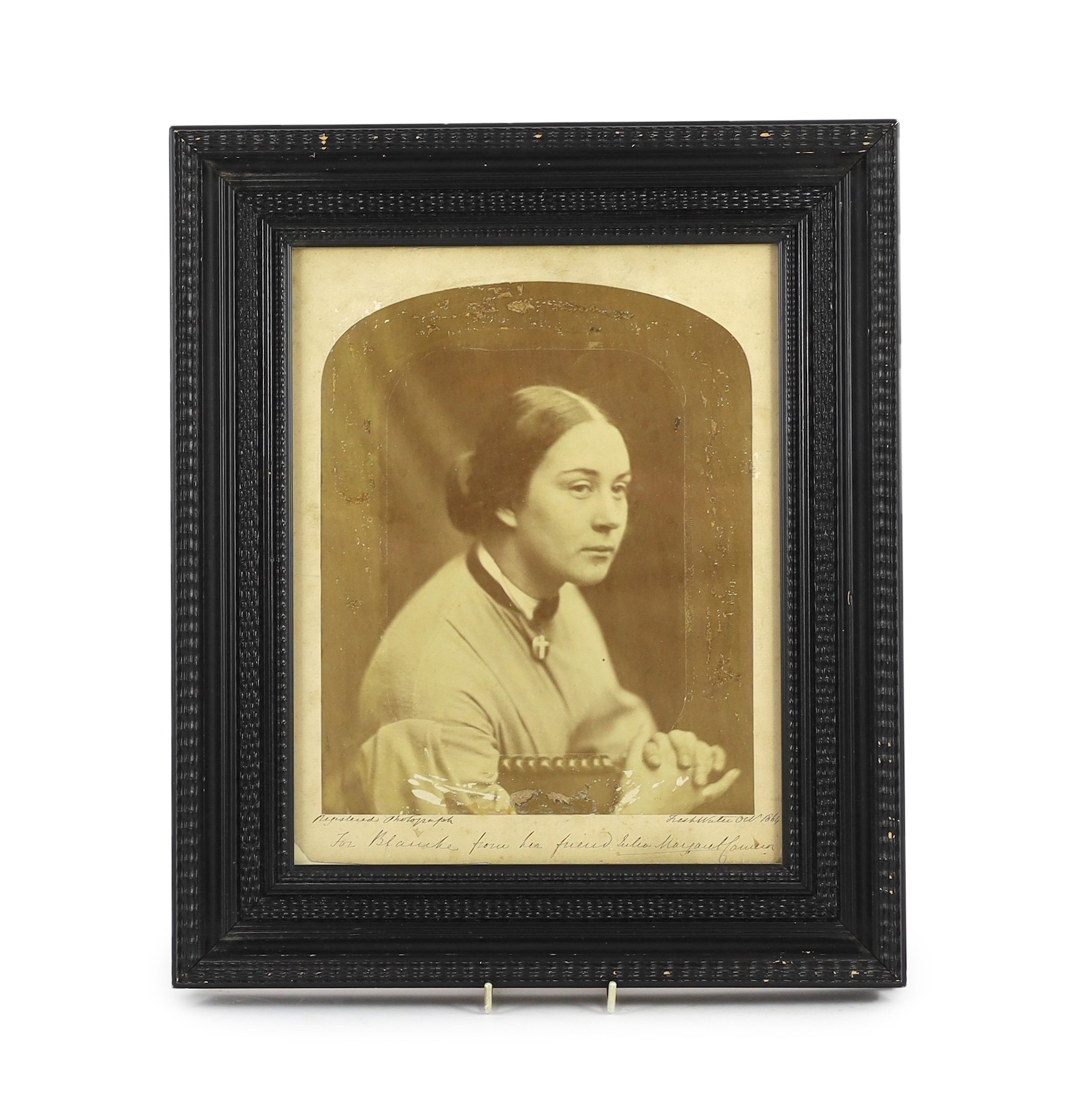 Julia Margaret Cameron (1815-1879) - Portrait of Blanche Vere Guest (1847-1919), (from 1875 The Countess of Bessborough), - an albumen print mounted on card, image 25.5 x 20.9cm